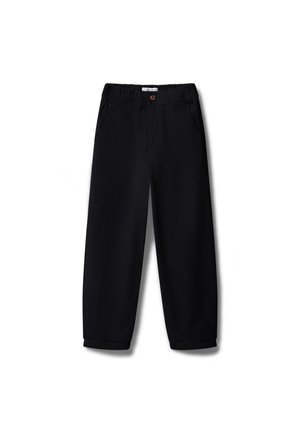 Calvin Klein Jeans, EASY TEXTURED STRAIGHT LEG PANTS - Pantaloni - black