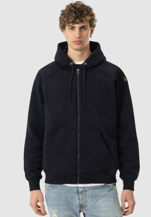 Felpa con zip - nero