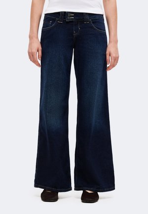 Hollister Co., BEL AIR TAB WAIST - Дънки с широк крачол - dark blue