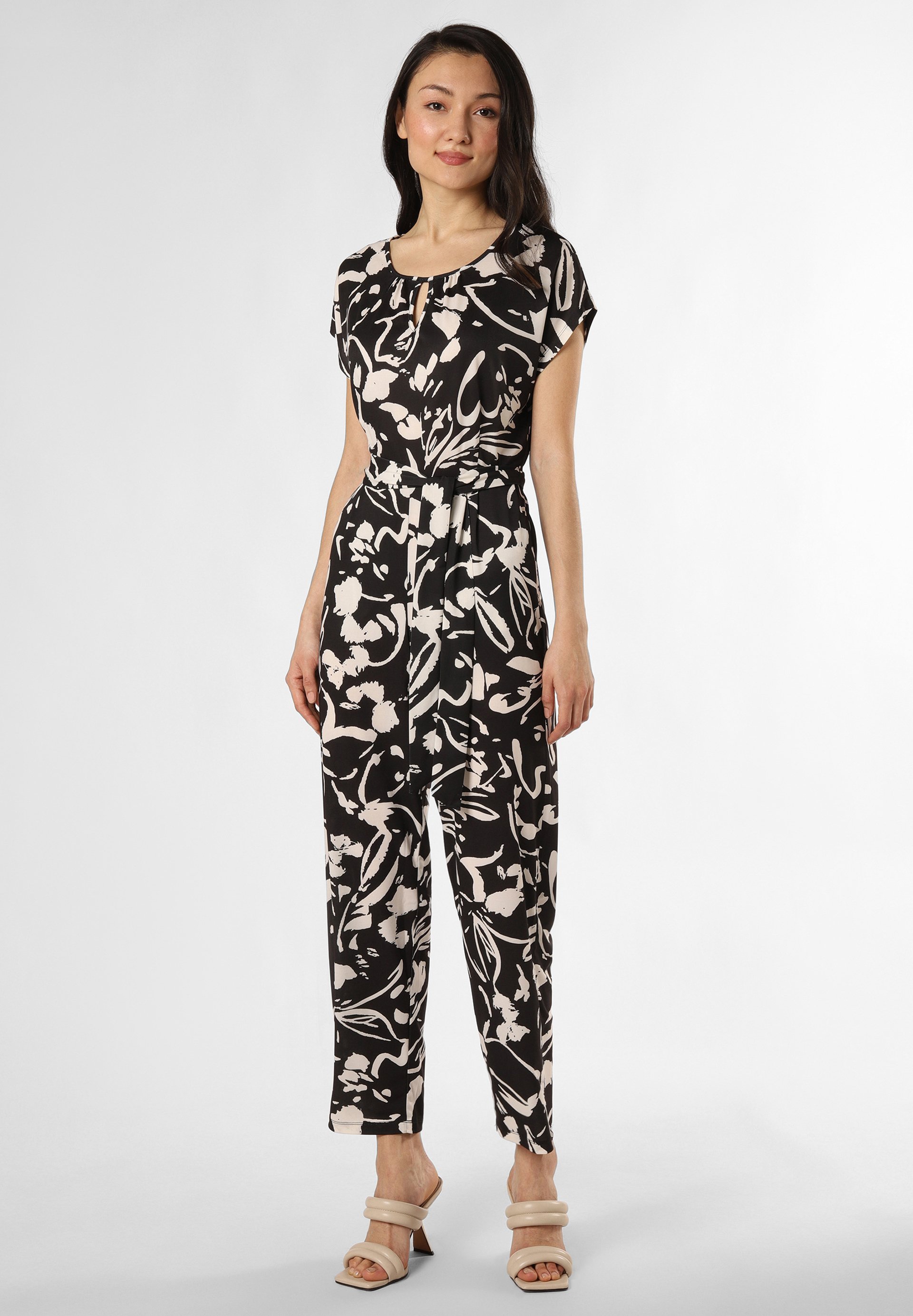 More More Jumpsuit schwarz weiß/black Zalando