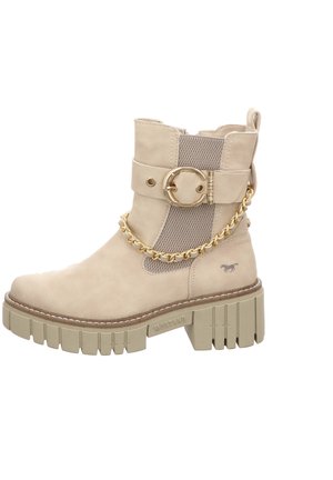 Platform ankle boots - beige