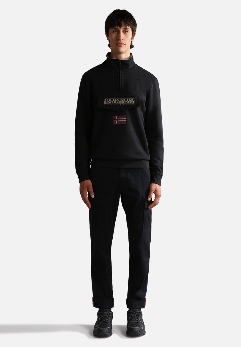 Napapijri BURGEE ZIP - Sweatshirt - black/noir - ZALANDO.FR