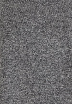 Tejido de punto gris con una apariencia texturada y suave. Distribución uniforme del color con un sutil y delicado patrón a lo largo.