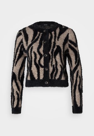 Vero Moda Petite VMVALENTINA O NECK CARDIGAN - Cardigan - black/silver mink