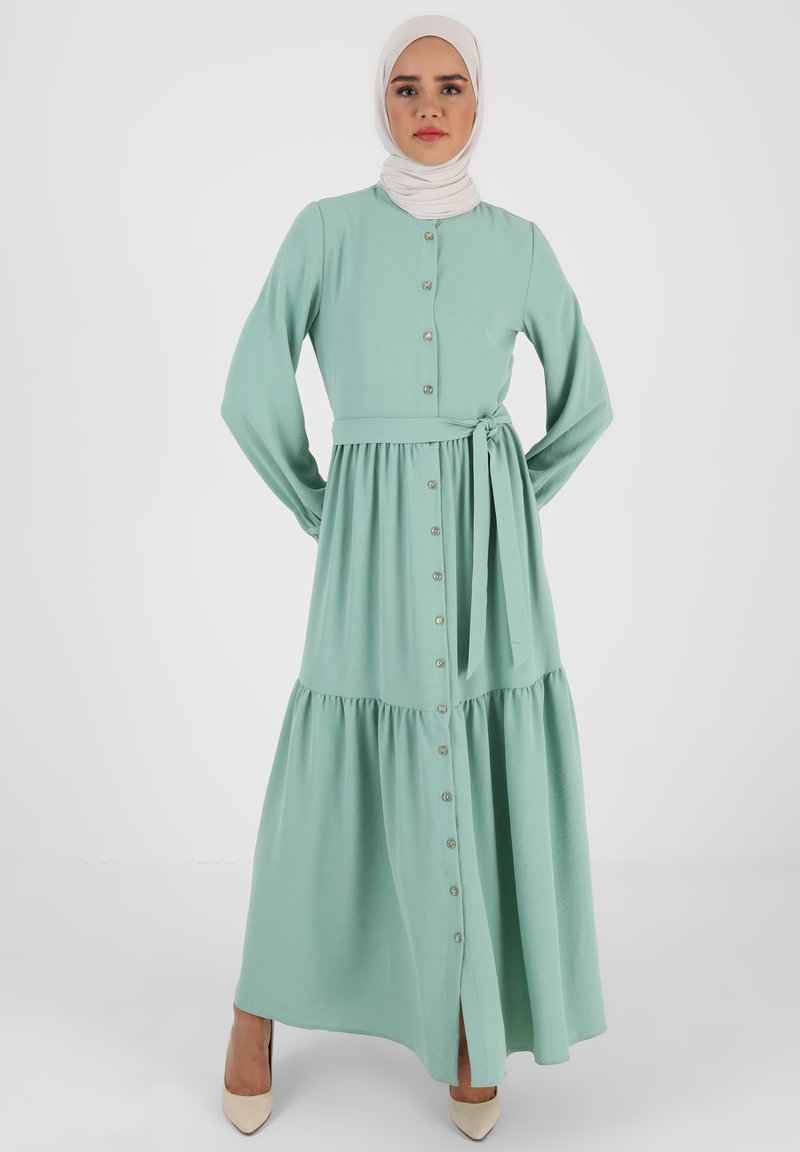 heels for olive green dress Hijab & Naqab Set