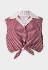 CHEMISE - Риза с копчета - bordeaux/blanc