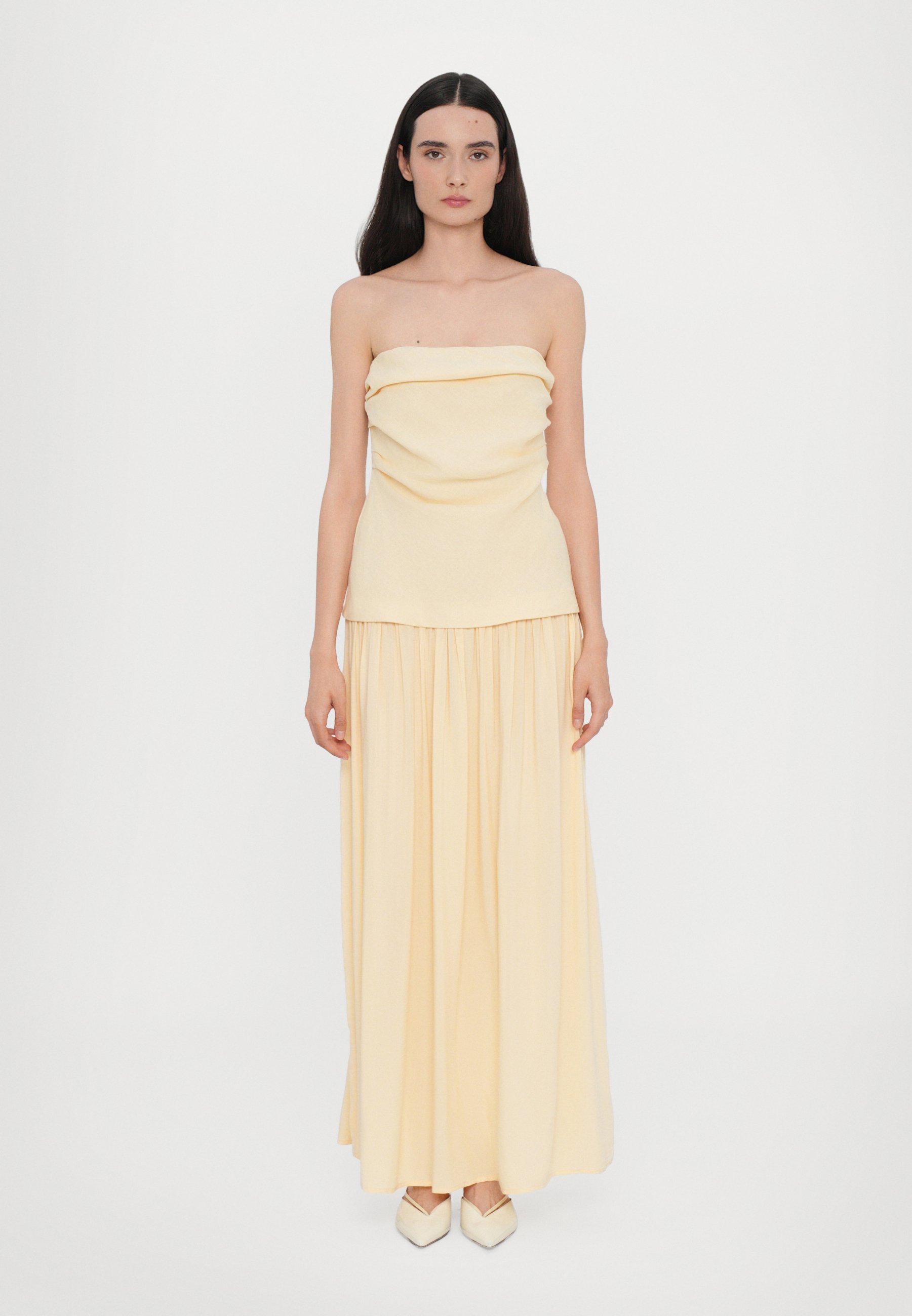 chinese dress ladies Deme by Gabriella Adela Butter Yellow Maxi Dress main image 0
