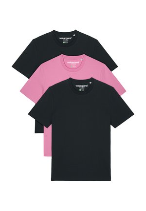 3ER MULTIPACK - T-Shirt basic - black bubble pink