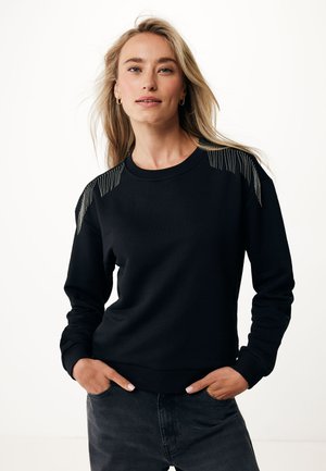 Stickad tröja - deep black