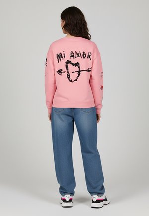TATTOO MI AMOR EMBROIDERY UNISEX - Felpa - pink