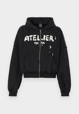 ZIP HOODIE UNISEX - Lukuga pusa - black