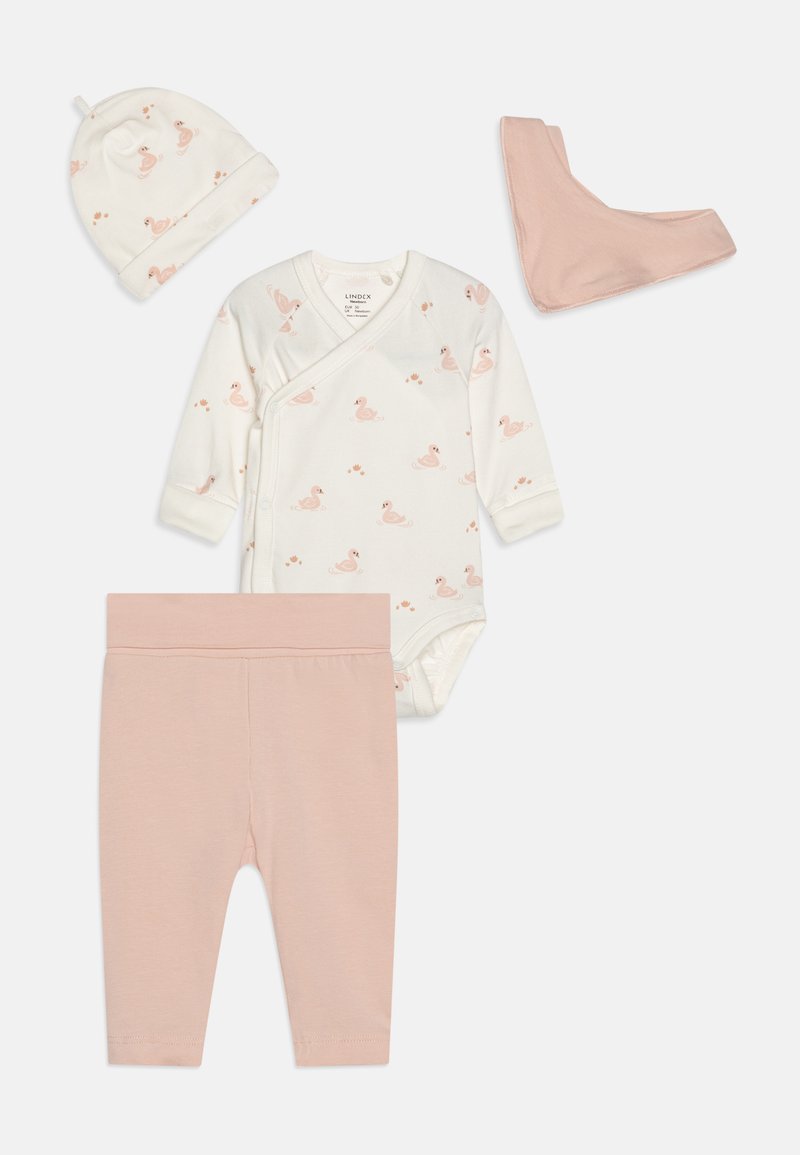 Lindex SET 4 PCS WRAP - Căciulă - light dusty pink