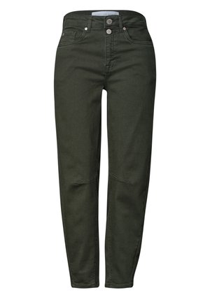 Street One Studio, HIGH WAIST BARREL LEG JEANS IM LOOSE FIT - Jeans fuselé - oil green