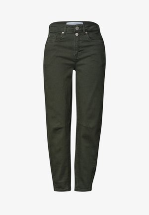 Street One Studio, HIGH WAIST BARREL LEG JEANS IM LOOSE FIT - Jeans fuselé - oil green