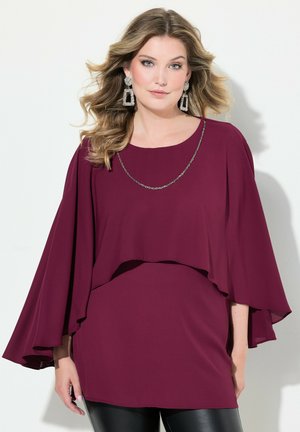 WITH DRAPED SHOULDERS AND REMOVABLE CHAIN - Bluse - purple