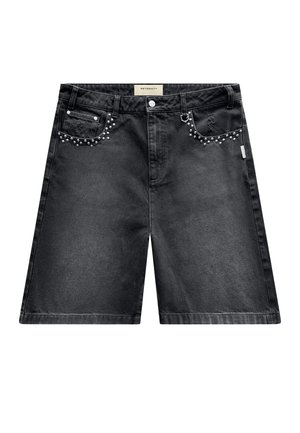 RETERNITY, STUDDED JORTS - Short en jean - black