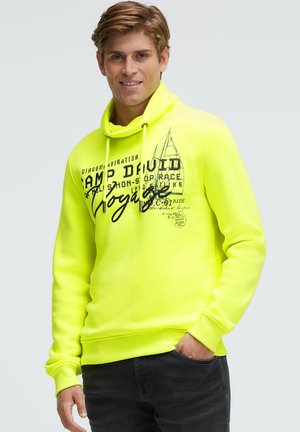 MIT KRAGEN UND ARTWORK - Sweatshirt - neon lime