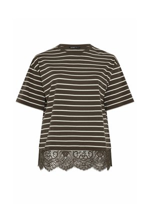 Yours Clothing, T-shirt print - chocolate