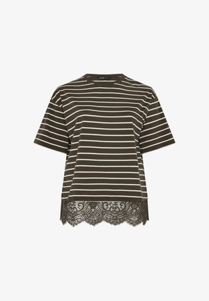 Yours Clothing, T-shirt print - chocolate