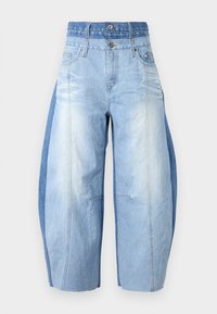 BALLOON SHAPED LAYERED DENIM  - Pernera ancha - lightblue