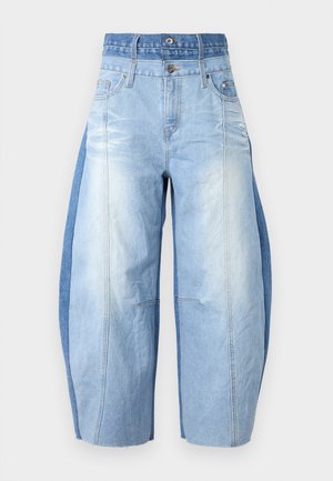 ROKH BALLOON SHAPED LAYERED DENIM - Platėjantys džinsai - lightblue