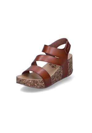 LEELEE - Sandalen met sleehak - henna dyecut