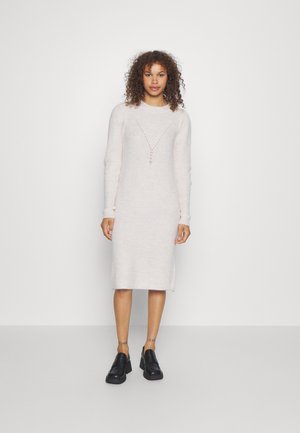 ONLY Tall ONLCYRUS BUTTON DRESS - Neulemekko - pumice stone