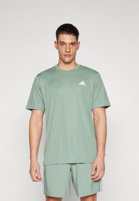 adidas Performance TRAIN ESSENTIALS - Sportfelső - silver green/white