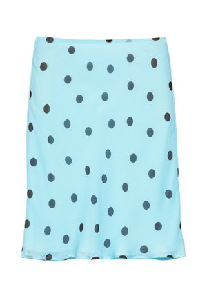 PULL&BEAR, POLKA DOT - STRAIGHT SKIRT - Jupe trapèze - turquoise