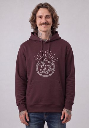 watapparel, NATUR IST SCHÖN UNISEX - Kapuzenpullover - red brown