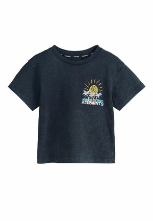 GRAPHIC OVERSIZED YOUNGER CREW NECK - Nyomott mintás póló - washed black cove crayon