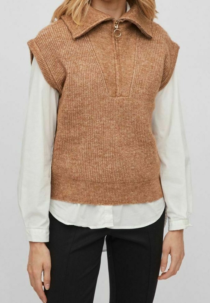 VILA Strickpullover - brown