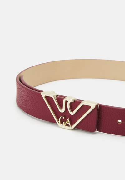Emporio Armani PLATE BELT - Cinto - vino