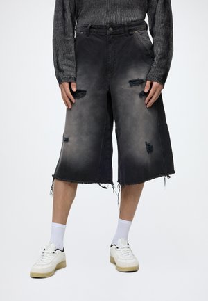 Jaded London, DISTRESSED CANVAS CARPENTER SHORTS - Къси панталони - brown