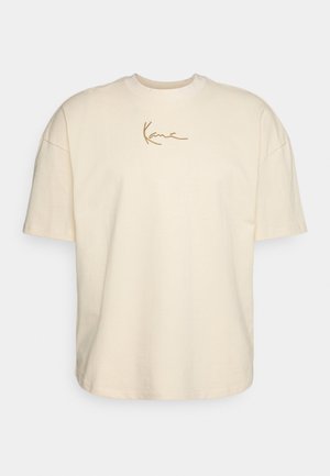 SMALL SIGNATURE HEAVY TEE UNISEX - Camiseta básica - cream