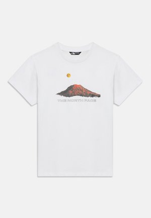 The North Face, MOUNTAIN NIGHT RELAXED SHORT SLEEVE TEE - Trükipildiga T-särk - white