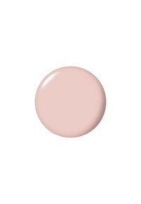 Échantillon de peinture rond en rose doux avec une finition brillante, présentant une texture lisse et une surface uniforme, sur fond blanc.