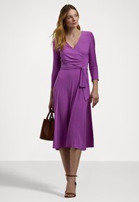 Lauren Ralph Lauren SURPLICE JERSEY DRESS - Obleka iz džersija - aurora violet