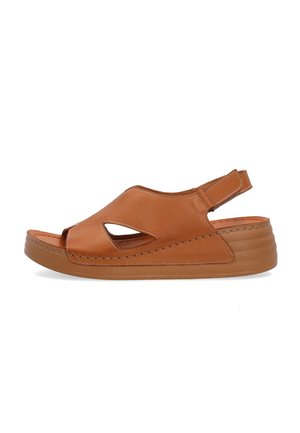 VENEZIA, WEDGE SANDALS - Plateausandaler - brown