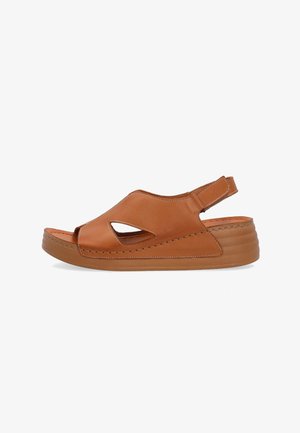 VENEZIA, WEDGE SANDALS - Plateausandaler - brown