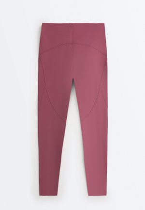 OYSHO COMPRESSIVE HIGH RISE ANKLE-LENGTH BASIC - Tights - pink