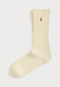 SIGNATURE PONY COTTON BLEND CREW SOCKS - Κάλτσες - parchment cream