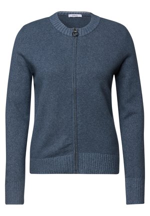 Cecil, LANGARM CARDIGAN MIT RUNDHALS UND ZIPPER - Gilet - cotton blue melange