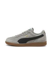 Puma - LIGA - Sporta apavi - concrete gray black gold Miniatūras attēls 1