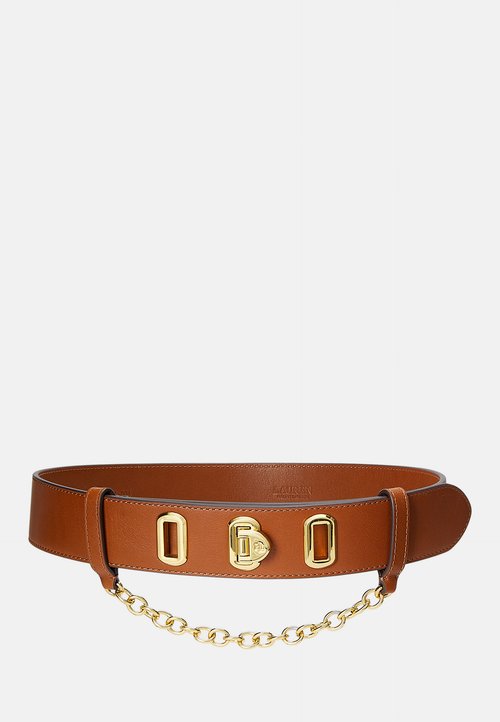 Lauren Ralph Lauren TRI STRAP O RING LEATHER BELT Taillengürtel tan