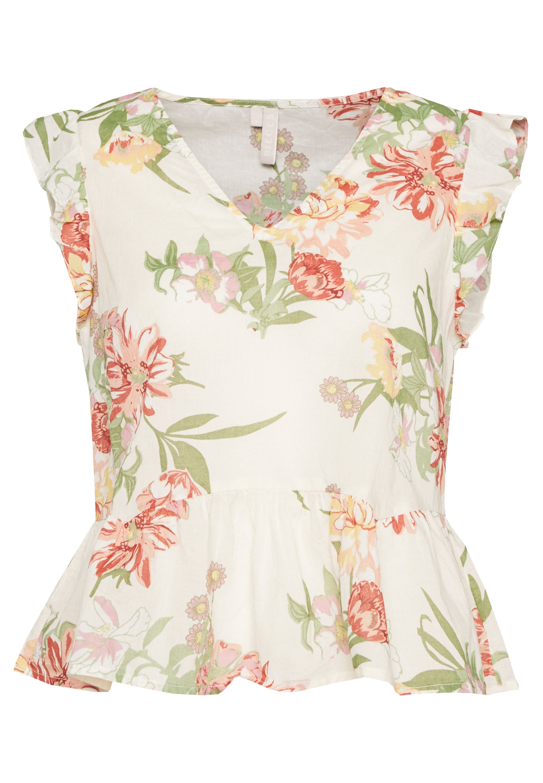 Pieces PCMYSTICA SL TOP BC Bluser off white Zalando.no Vila VISUVIO FLOWER TOP - Bluser - white alyssum