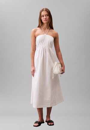 TWILL HALTER - Jurk - blanc de blanc