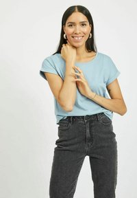 VILA VIDREAMERS NEW NOOS - Lihtne T-särk - ashley blue