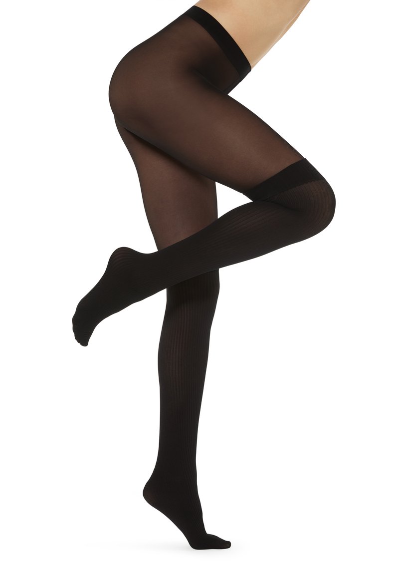 Calzedonia RIBBED - Medias - black