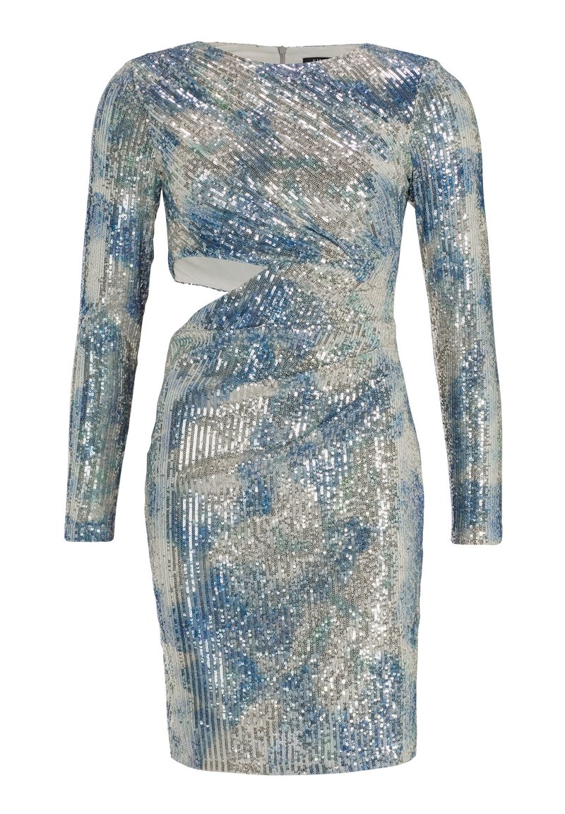 Swing Cocktailjurk blauw-metallic